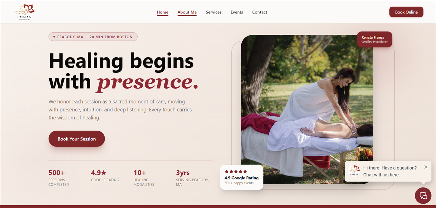 Cassia's Elegant Spa live site