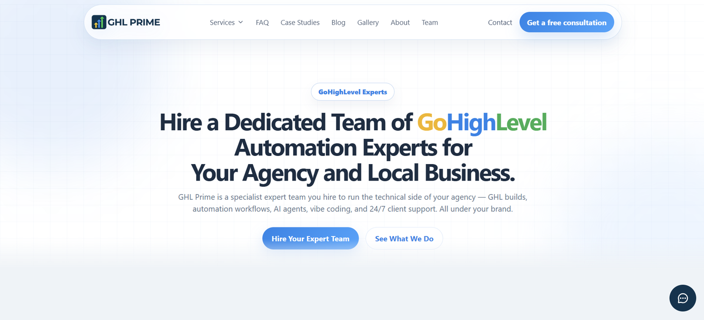 GHL Prime live site