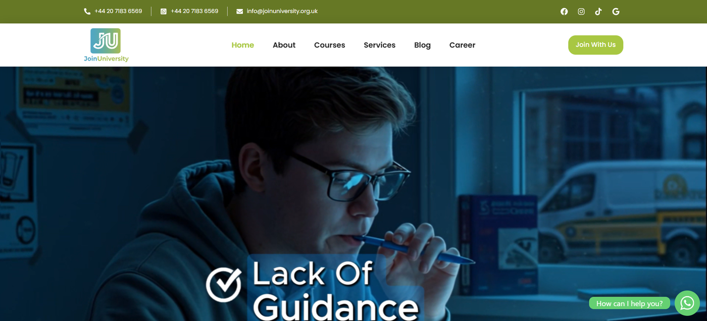 JoinUniversity live site