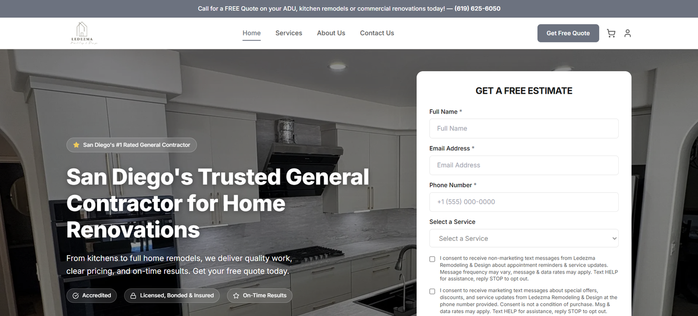 Ledezma Remodeling and Design live site