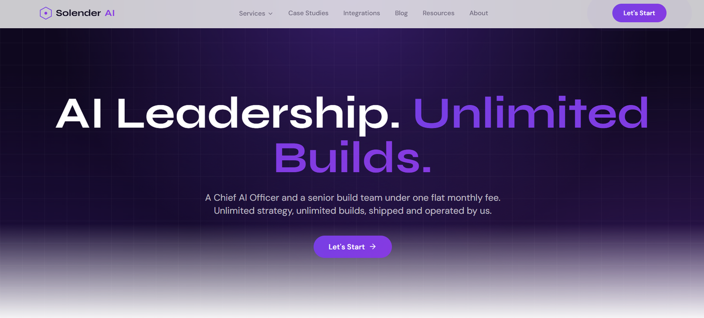 Solender AI live site