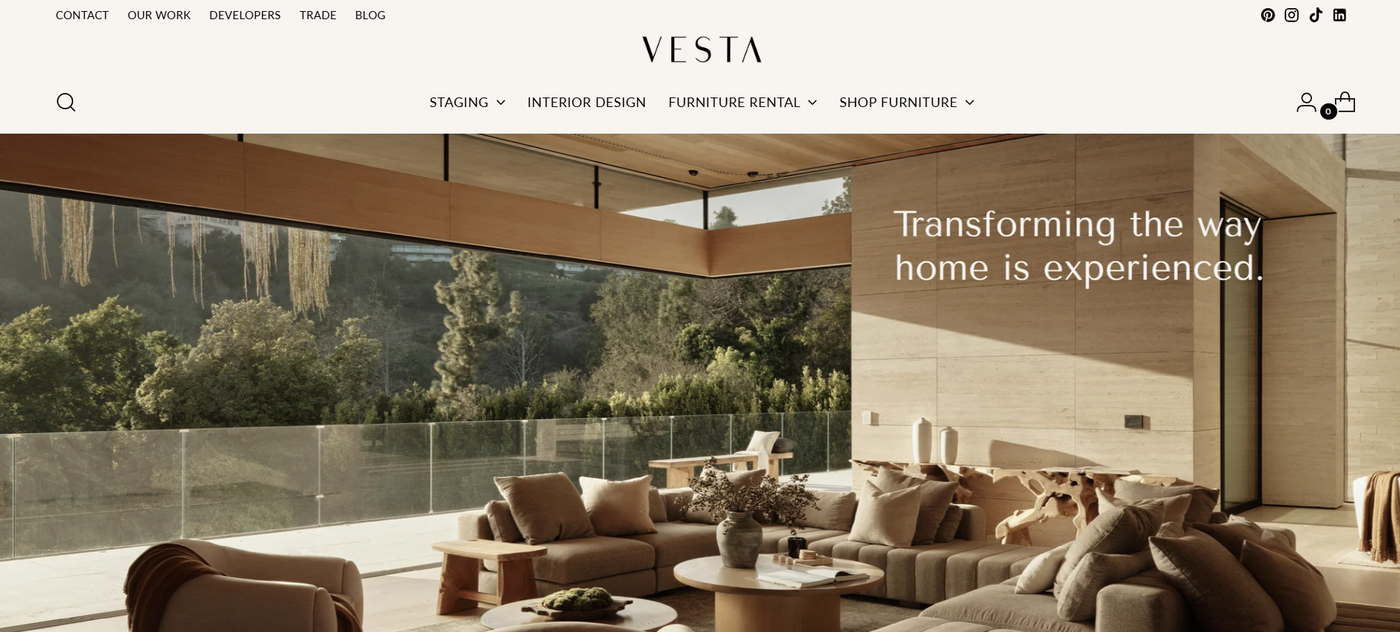 Vesta Home live site