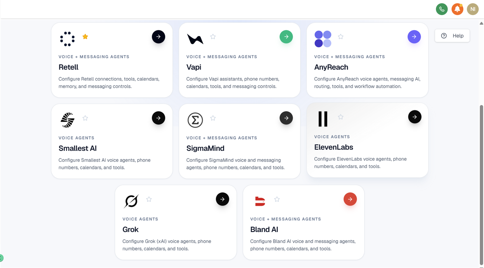 Retell, Vapi, ElevenLabs and other voice AI integrations in GHL
